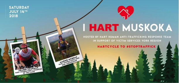 Commission Yourself – A Day In Muskoka. LEARN MORE with HARTCycle to #StopTraffick